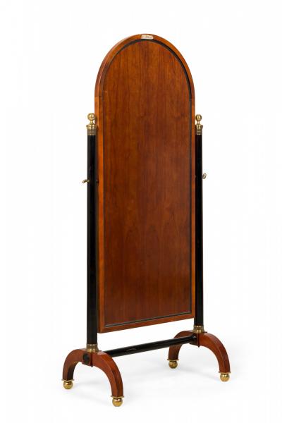 French Empire Style Arched Cheval Mirror