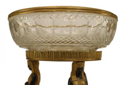 French Empire Style Bronze Dore Egyptian Compote