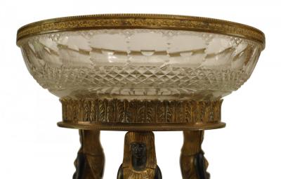 French Empire Style Bronze Dore Egyptian Compote