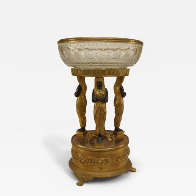 French Empire Style Bronze Dore Egyptian Compote