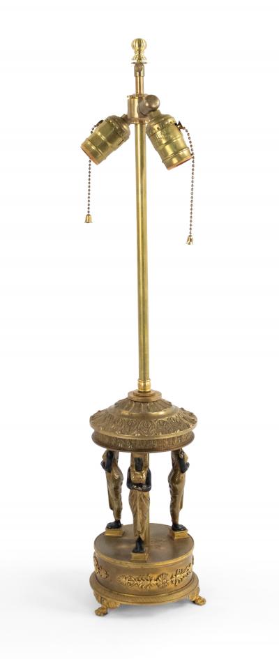 French Empire Style Bronze Egyptian Lamp