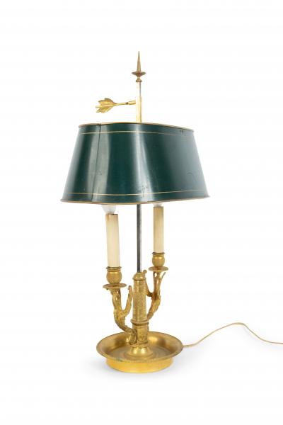 French Empire Style Bronze Swan Table Lamp