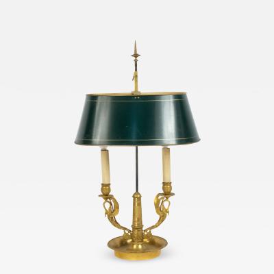 French Empire Style Bronze Swan Table Lamp