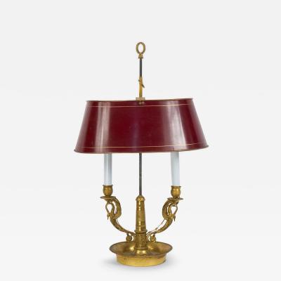 French Empire Style Bronze Swan Table Lamp