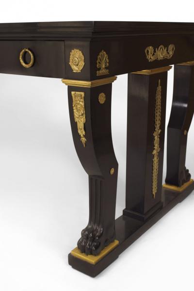 French Empire Style Ebonized Mahogany Writing Table