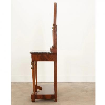 French Empire Style Mahogany Dressing Table