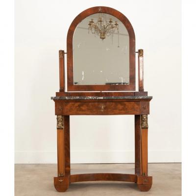 French Empire Style Mahogany Dressing Table