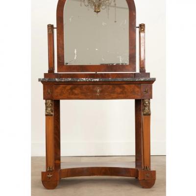 French Empire Style Mahogany Dressing Table