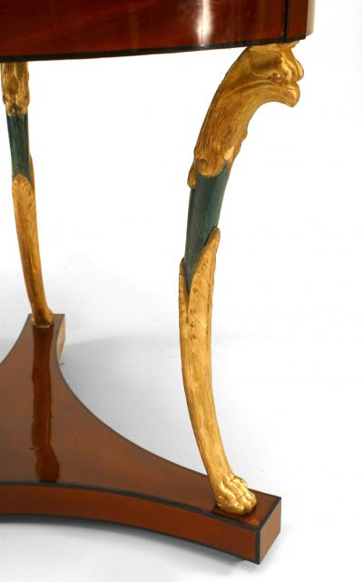 French Empire Style Mahogany and Gilt Center Table