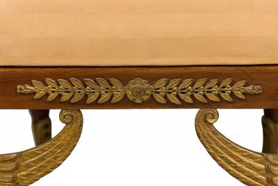 French Empire Style Sphinx Mahogany Bench