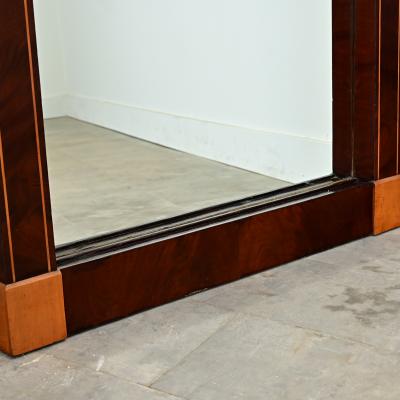 French Empire Style Wall Mirror with Cue Rack