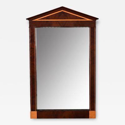 French Empire Style Wall Mirror with Cue Rack