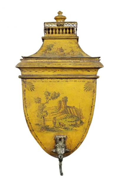 French Empire Yellow Tole Lavabo
