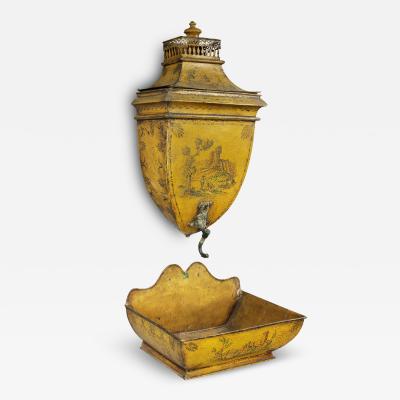 French Empire Yellow Tole Lavabo
