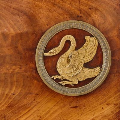 French Empire period mahogany marble and gilt bronze cabinet