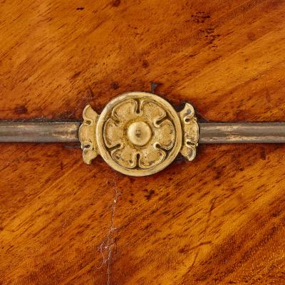 French Empire period mahogany marble and gilt bronze cabinet