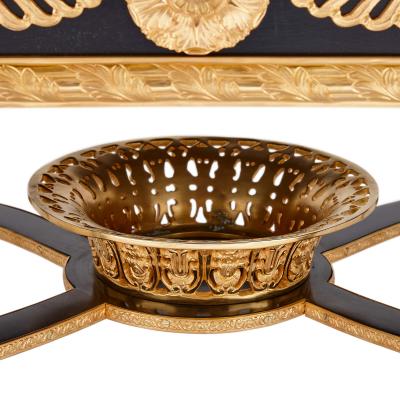 French Empire style gilt bronze mounted malachite coffee table