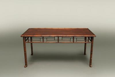 French Faux Bamboo Dining Table
