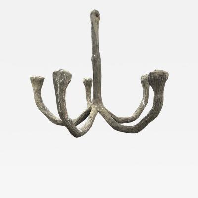 French Faux Bois Chandelier