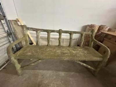 French Faux Bois Garden Bench