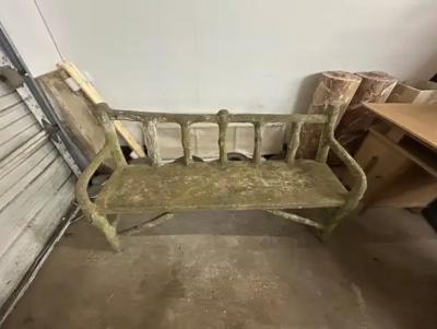 French Faux Bois Garden Bench