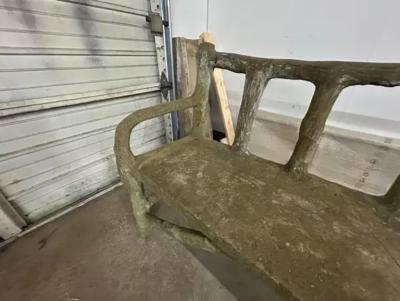 French Faux Bois Garden Bench