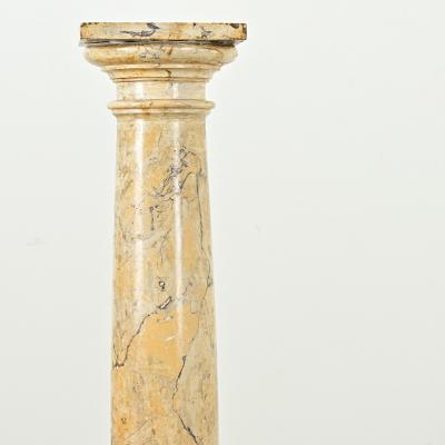 French Faux Marble Plaster Pedestal