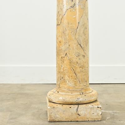 French Faux Marble Plaster Pedestal