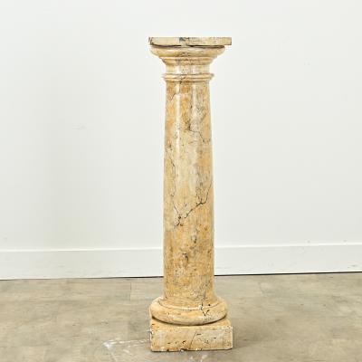 French Faux Marble Plaster Pedestal