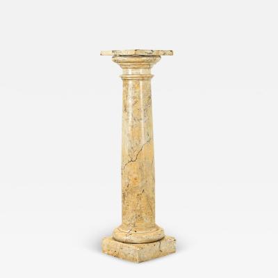 French Faux Marble Plaster Pedestal