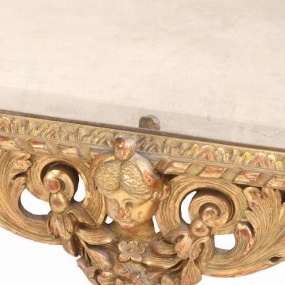 French Figural Carved Giltwood Mirror C 1860 