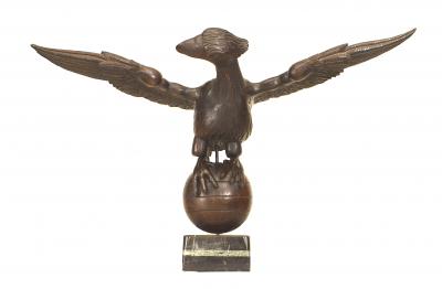 French Folk Oak Eagle Figure
