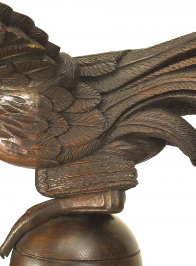 French Folk Oak Eagle Figure