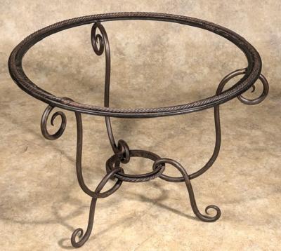 French Forties forged iron table