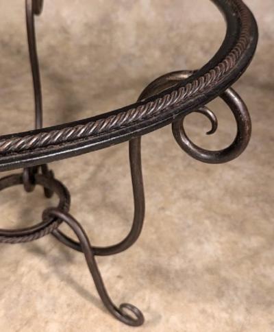French Forties forged iron table
