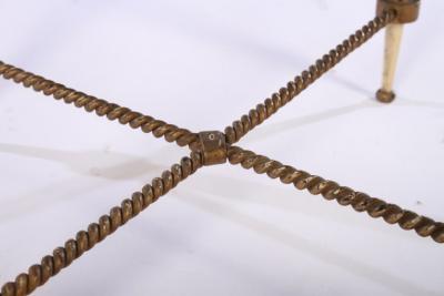 French Forties pair of wrought iron tables