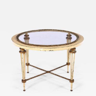 French Forties pair of wrought iron tables