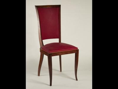 French Forties set of 6 high backed dining chairs