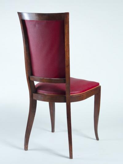 French Forties set of 6 high backed dining chairs