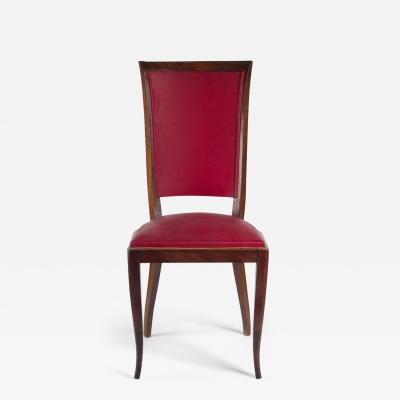 French Forties set of 6 high backed dining chairs