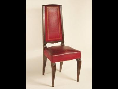 French Forties set of 8 high back dining chairs