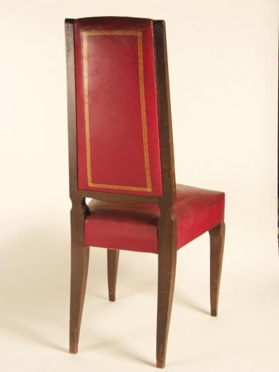 French Forties set of 8 high back dining chairs