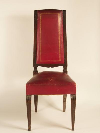 French Forties set of 8 high back dining chairs