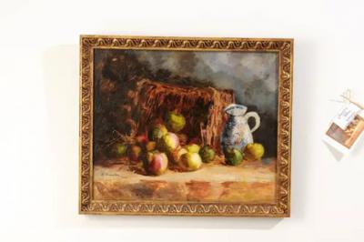 French Framed Impressionist Style Oil Still Life Painting by Berthe Vincendon