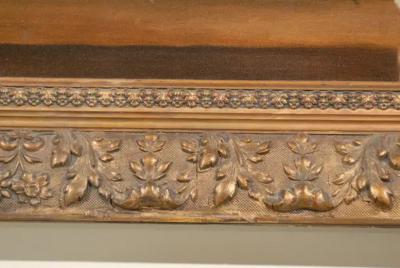 French Framed Oil on Canvas Still Life Painting Signed Morin Depicting Fruits