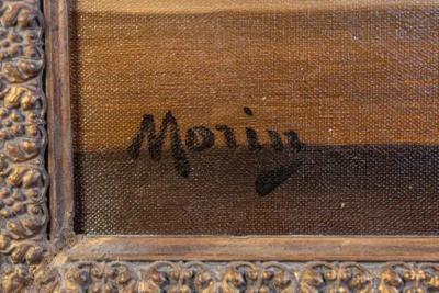 French Framed Oil on Canvas Still Life Painting Signed Morin Depicting Fruits