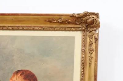 French Framed Still Life Watercolor Signed Jacques Redelsperger circa 1887