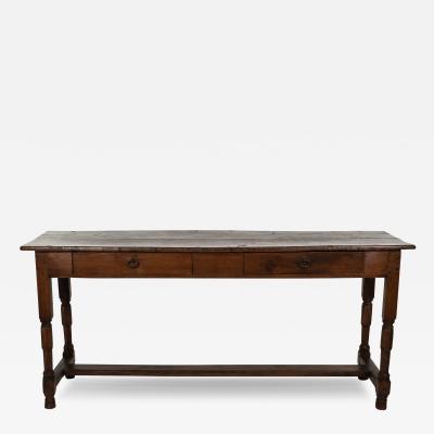 French Fruitwood Serving Table with Plank Top Circa 1850