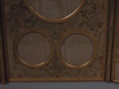 French Gilt Bronze Triptych Picture Frame C 1900