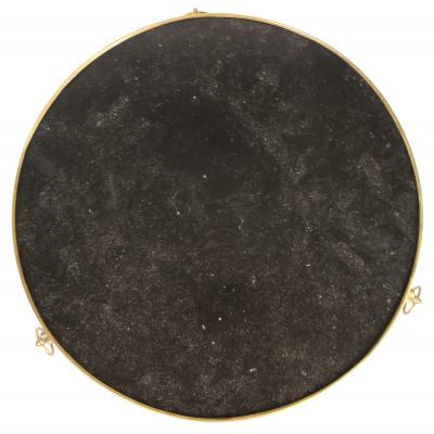 French Gilt Bronze and Black Fossil Marble Two Tier Gueridon circa 1880
